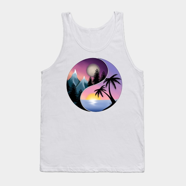 Complementary Yin Yang design Tank Top by BlackIspy